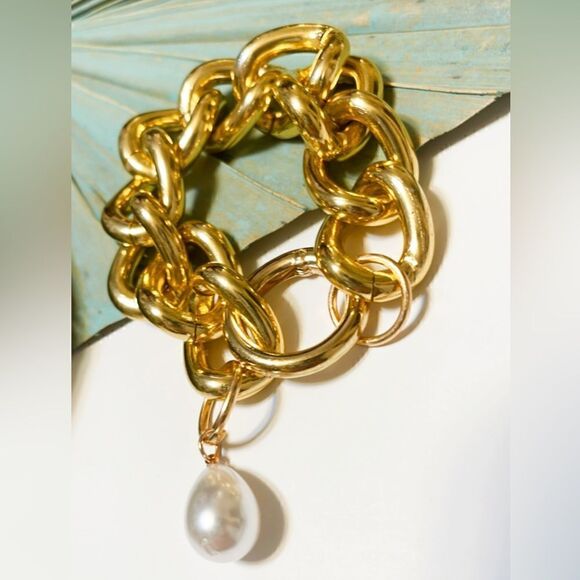 Thick gold chain bracelet #1085 - Picture 5 of 5